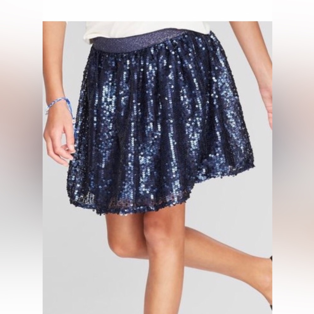Cat & Jack Blue Sequin Skirt